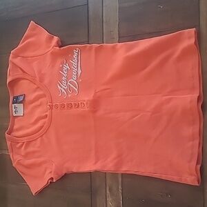 Harley Davidson Retro Ribbed Scoop Neck Top size M